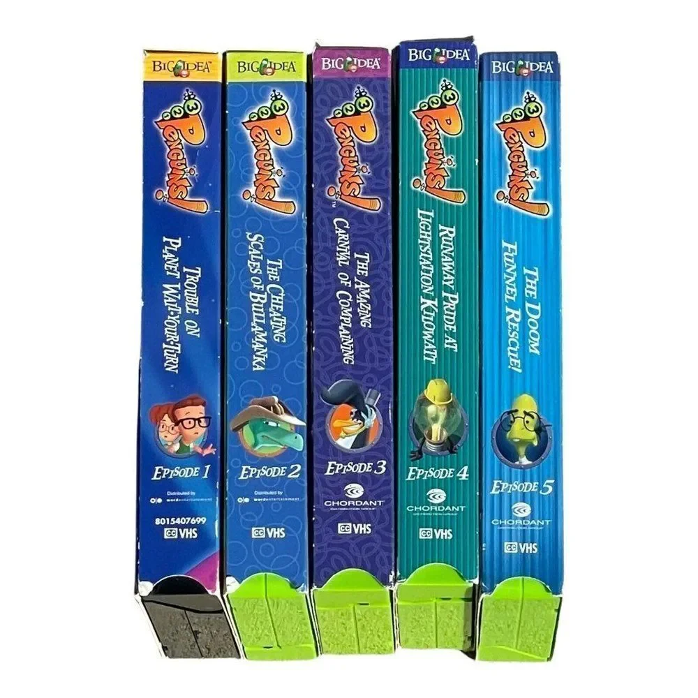 3-2-1 Penguins VHS Lot Of 5 Episodes 1-5 Big Idea